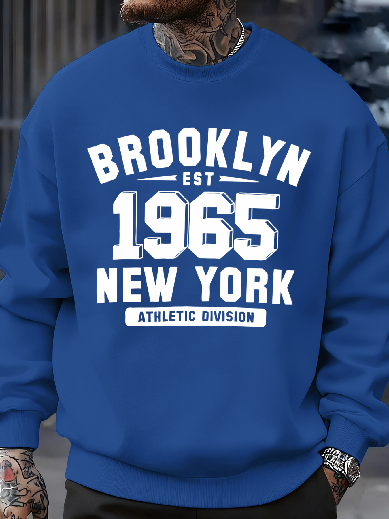 Brooklyn 1965 New York Printed – Oversized Crewneck Fleece recenzja i cena