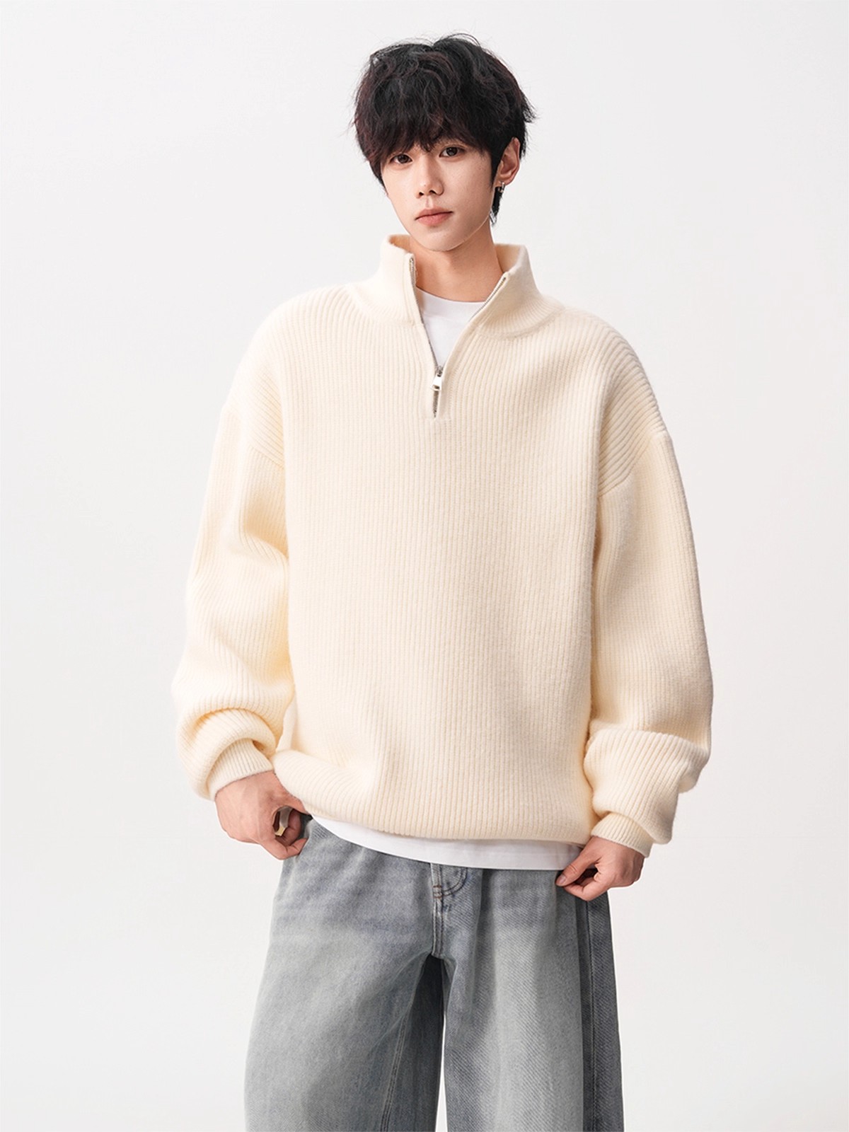 Fur Collar Pullovers Graphic M – Fashion Street Night recenzja i cena