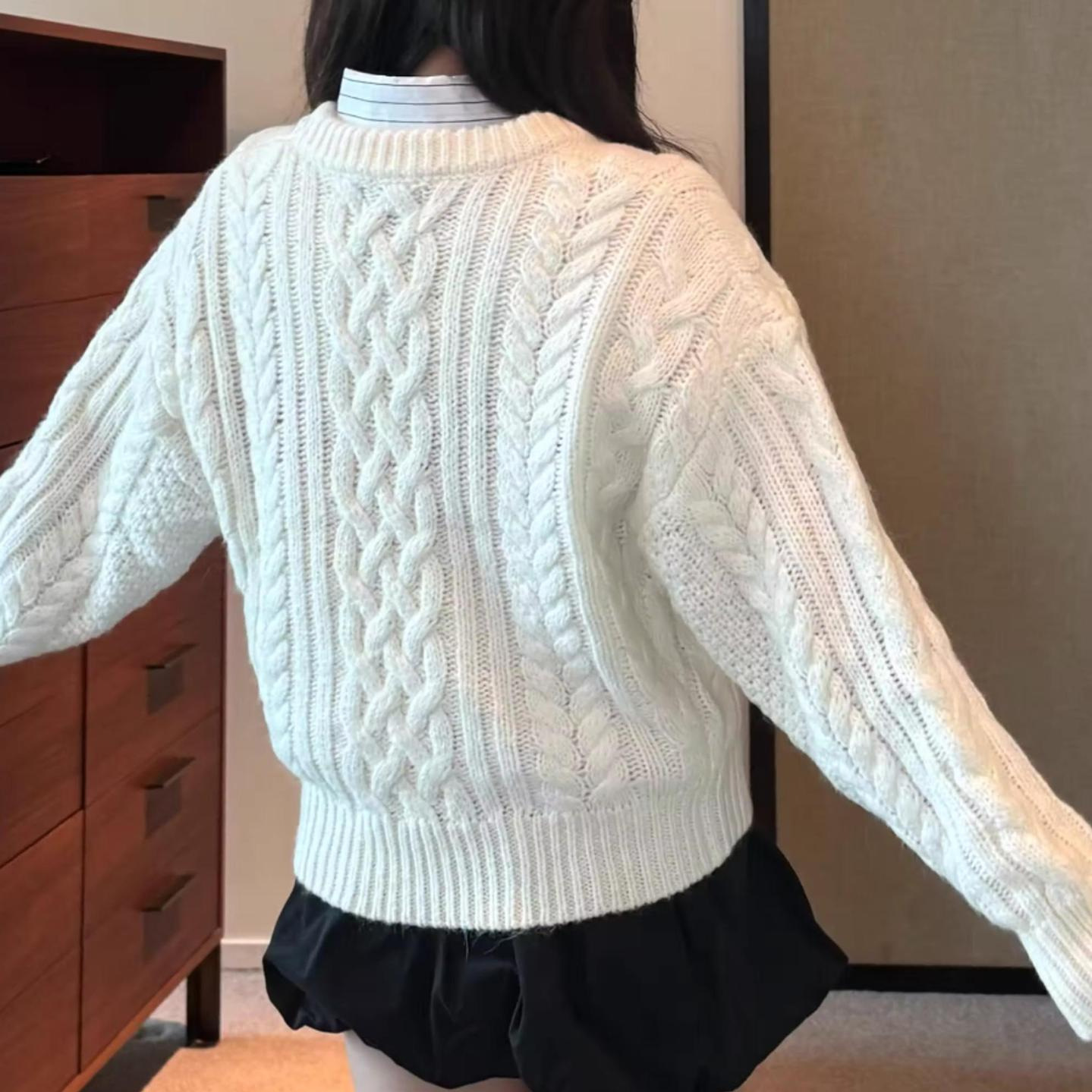 Thebarnnet Korea Fleece-Lined  – Oversized Crewneck Fleece recenzja i cena
