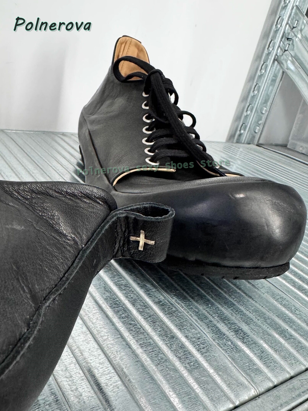 Cocked Round Toe Lace Up Loafe – Street Fashion Women recenzja i cena