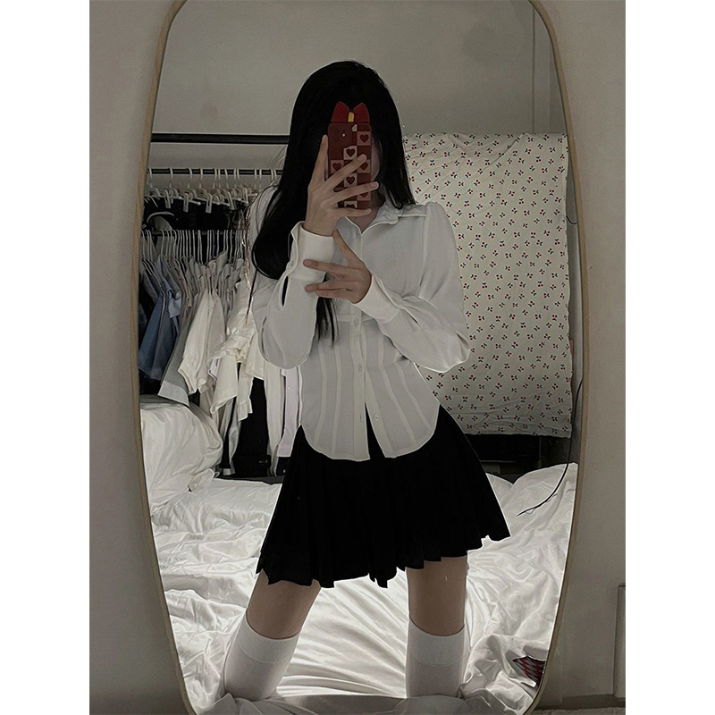Y2K White Shirts Women Streetw – Street Fashion Korea recenzja i cena
