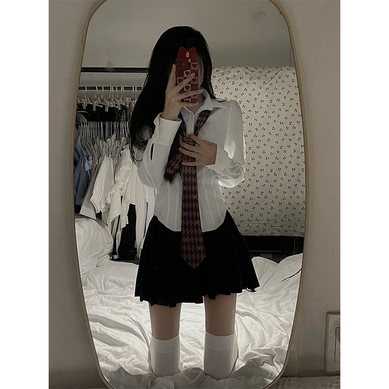 Y2K White Shirts Women Streetw – Street Fashion Korea recenzja i cena