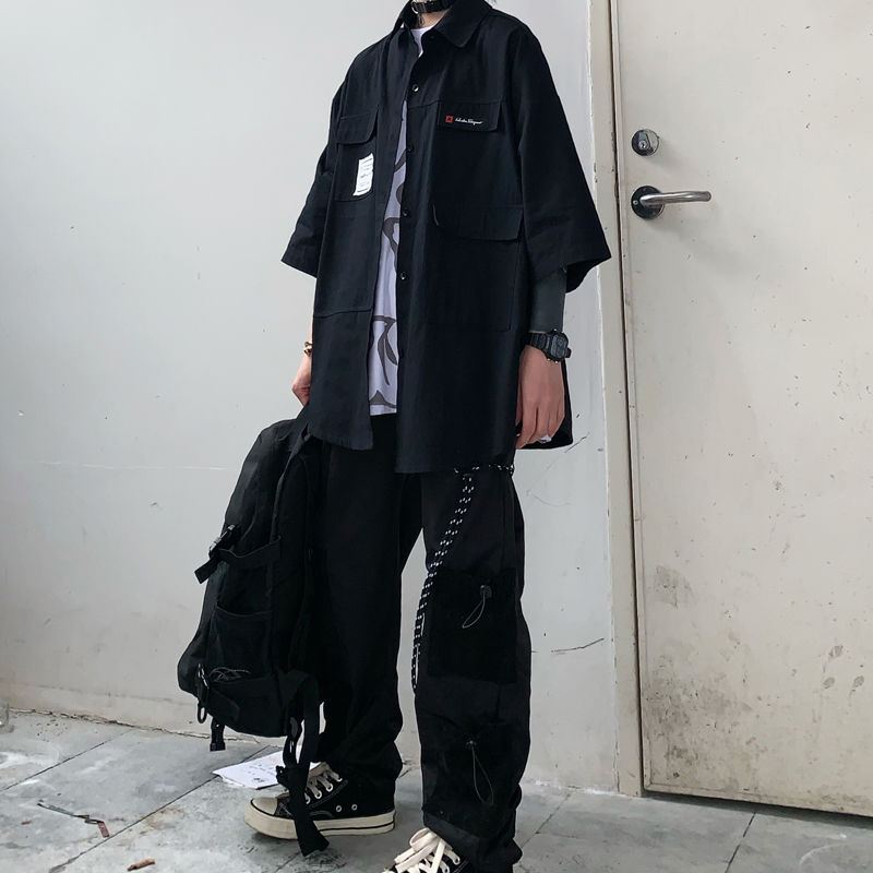 Shirts Women Black Hip-hop Str – Street Fashion Korea recenzja i cena