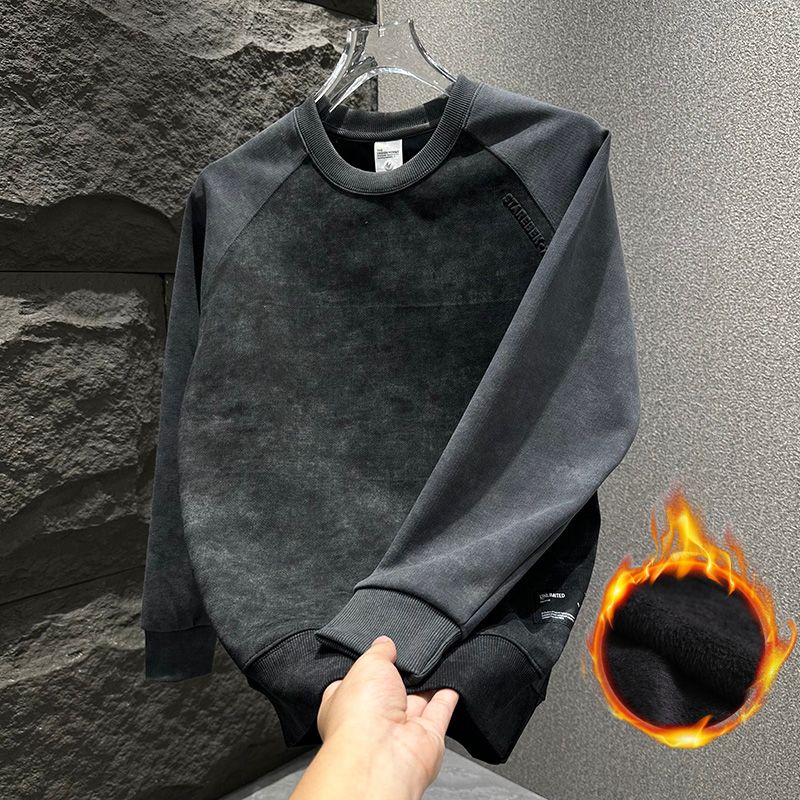 Men's Oversize Fleece Lined Lo – Oversized Crewneck Fleece recenzja i cena
