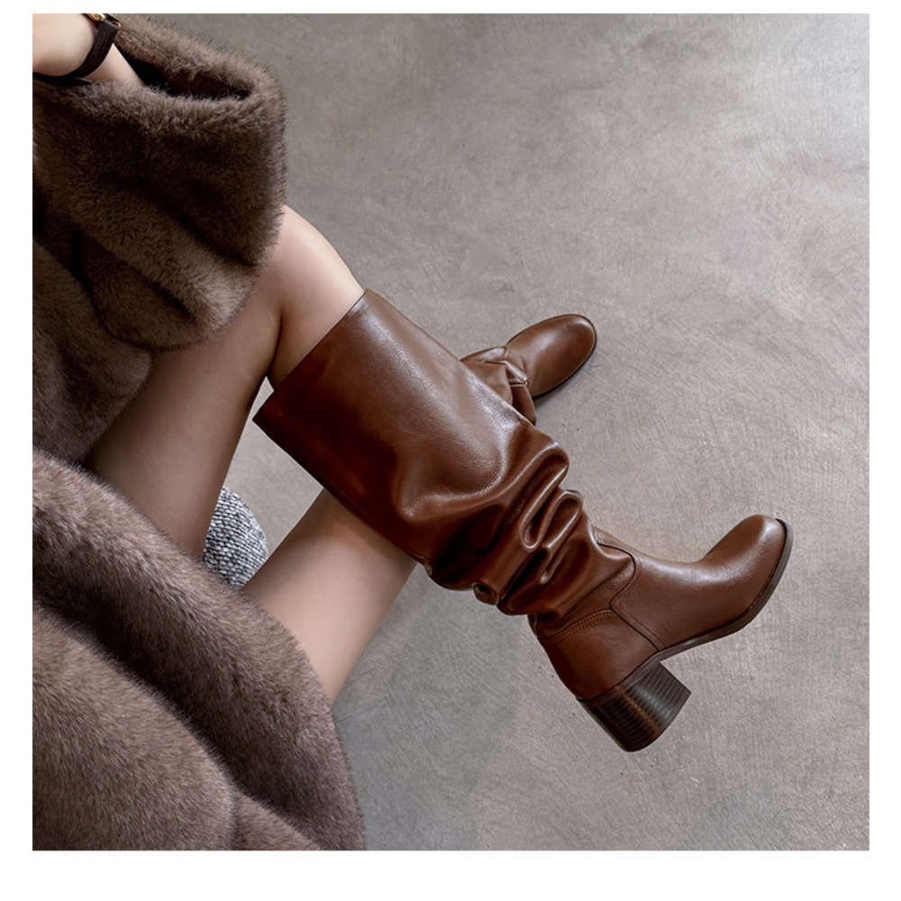 Knee High Heels Women Boots Le – Street Fashion Punk recenzja i cena