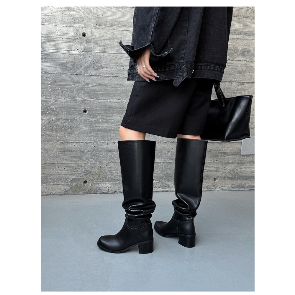Knee High Heels Women Boots Le – Street Fashion Punk recenzja i cena