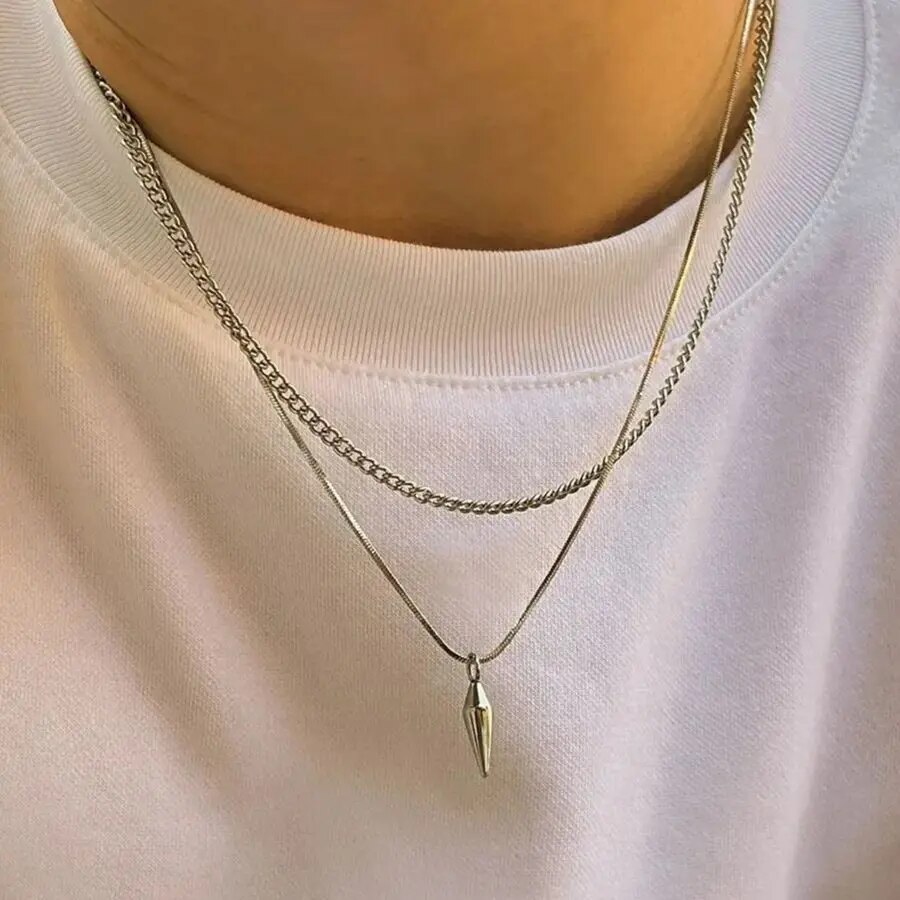 2Pcs/Set Trend Rivet Pendant N – Street Fashion Mood recenzja i cena