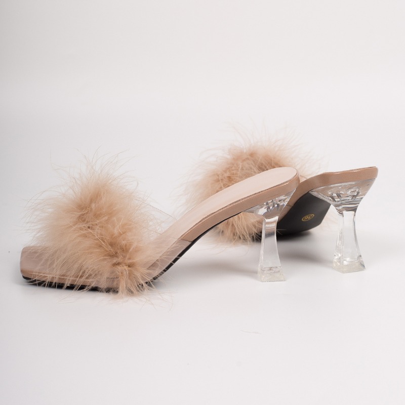 Women Clear High Heel Faux Fur – Street Fashion Rome 2026 recenzja i cena