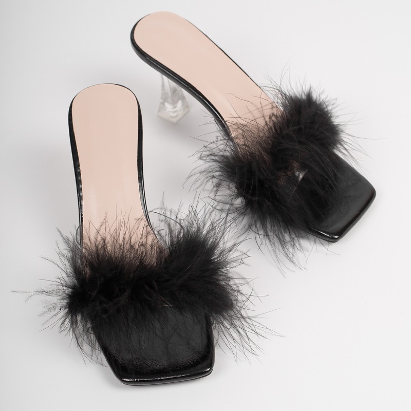 Women Clear High Heel Faux Fur – Street Fashion Rome 2026 recenzja i cena
